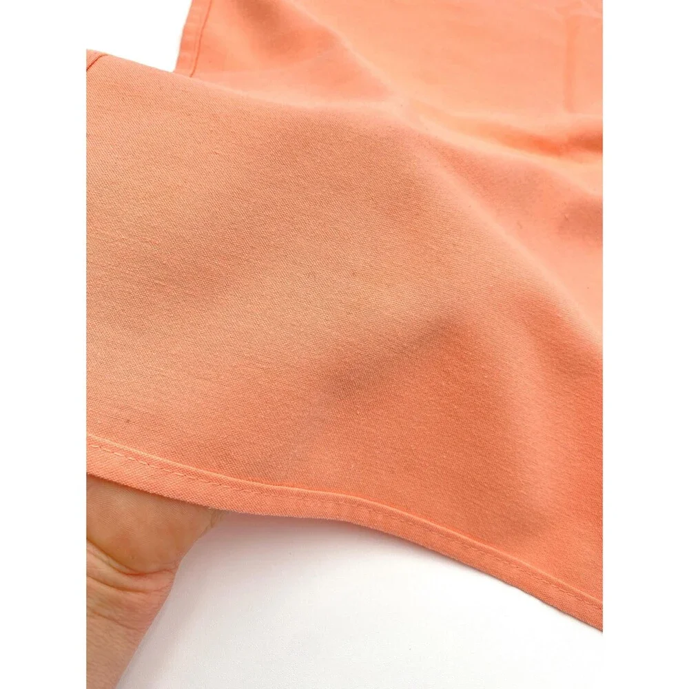 Set of 4 Peach Cotton Napkins